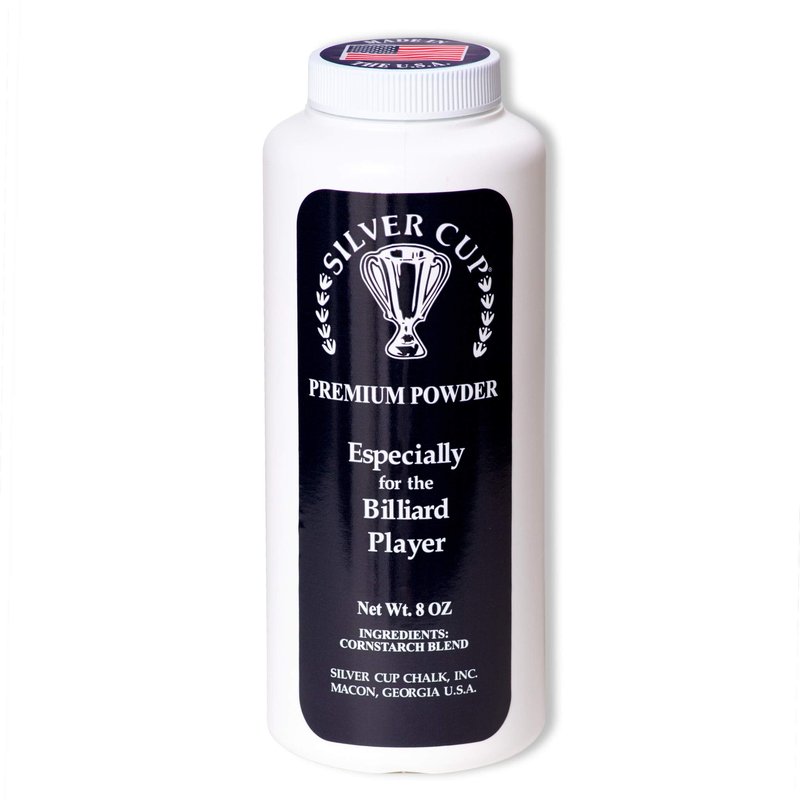 Silver Cup Billiard Premium Bottle Powder White 8 oz. Bottles (2-Pack)