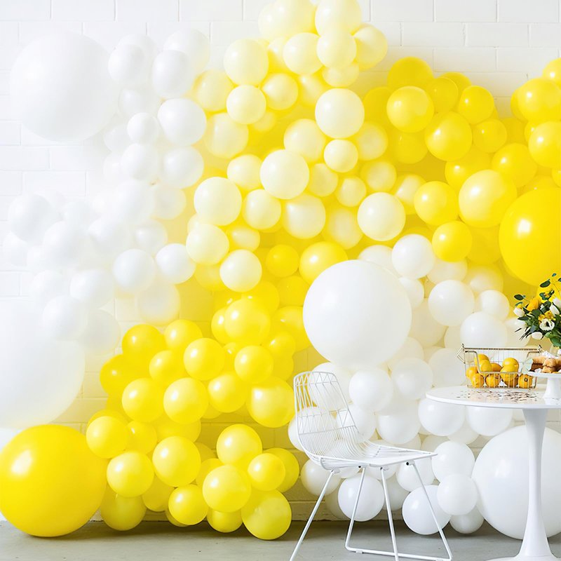 PartyWoo Yellow Balloons 20pcs 18 Inch Yellow Latex Helium Balloons for Birthday Baby Shower Graduation Sunflower Anniversary Engagement Bee Hawaiian Beach Lemon Theme Party Decorations Yellow-Y55