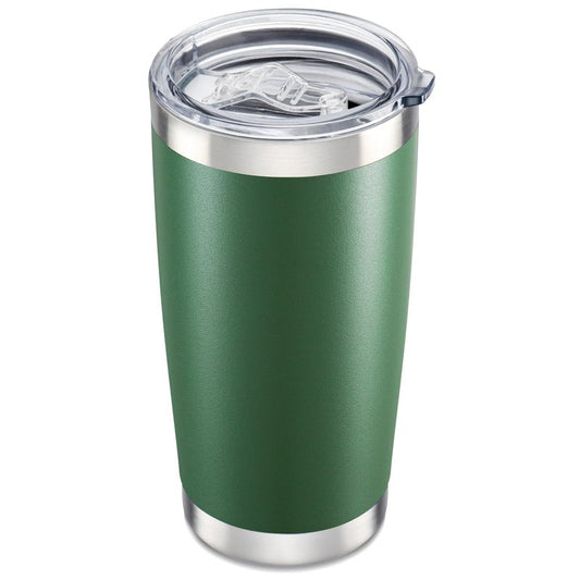 Orebigo 20 oz Tumbler with Lid Stainless Steel Double Wall Vacuum Insulated Tumblers Powder Coated Cups Travel Mug Keep Drinks Cold and Hot, Dark Green