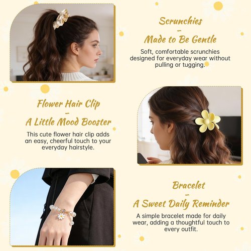 Daisy Gift Box for Women & Teen Girls – Self Care Gift Set, Cheer Up, Thinking of You & Get Well Soon Care Package for Mum, Sister, Daughter, Best Friend, Birthday Gift Basket &Thank You Gifts for Her