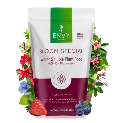 ENVI Bloom Special Plant Fertilizer - Water Soluble Formula for Flowering Plants, 1.5 lb | Pet Safe, Made in USA
