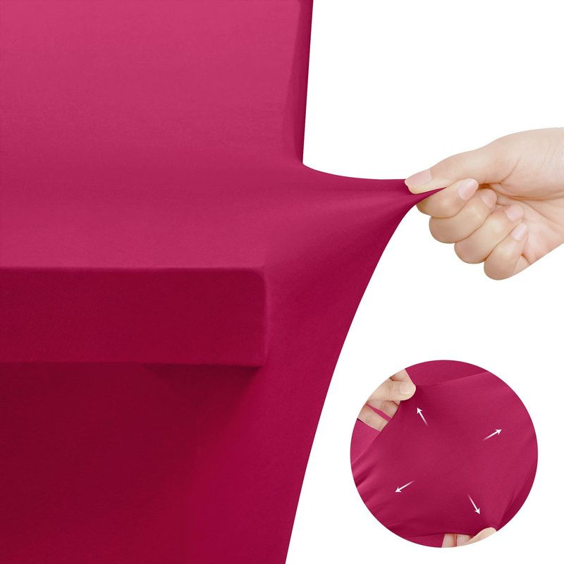 Utopia Kitchen Spandex Tablecloth 1 Pack [6FT, Fuchsia] Tight, Fitted, Washable and Wrinkle Resistant Stretch Rectangular Patio Table Cover for Event, Wedding, Banquet & Parties [72Lx30Wx30H Inch]
