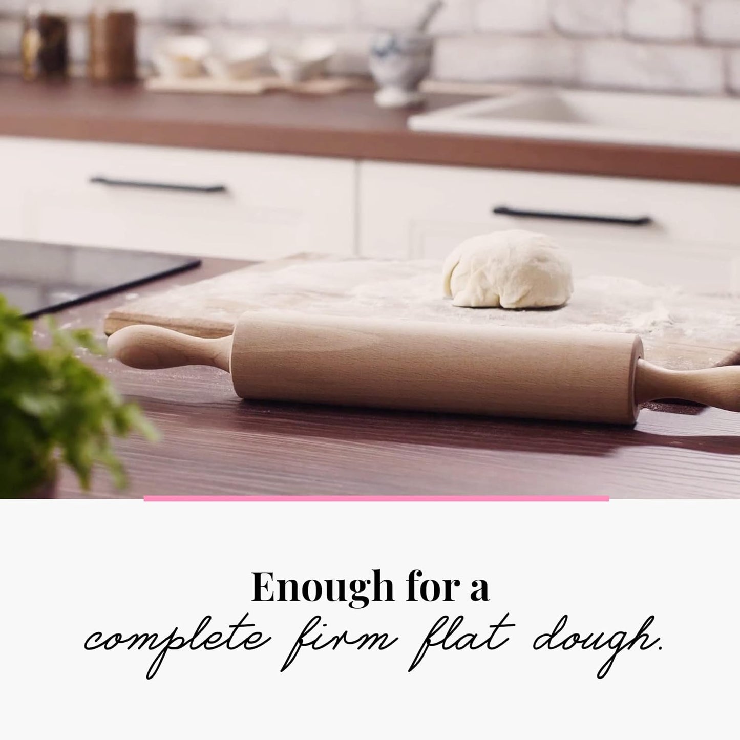 Tuuli Kitchen Professional Wooden Rolling Pin - Revolving Center, 17.3 x 2.2 Inches