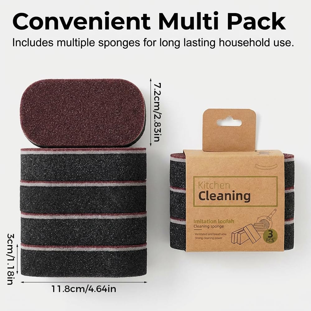 Skiennix Multi-Functional Cleaning Sponges - Eraser Shower & Tub Scrubber Set (5PCS) for Home Use