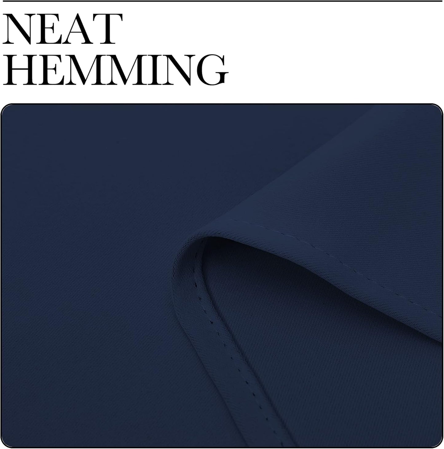NICETOWN Navy Blackout Curtains - 55" x 90", 2-Piece Grommet Panels for Sunlight Blocking & Modern Decor