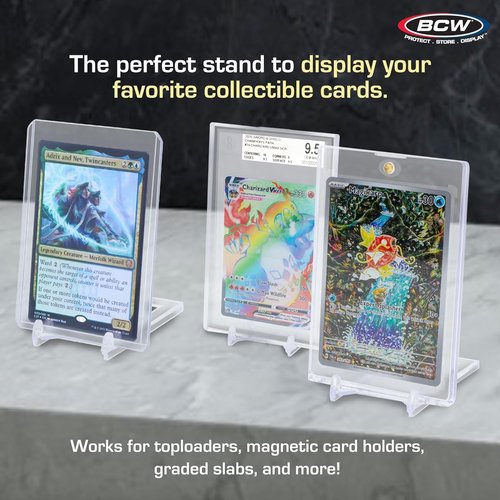 2-Piece Card Display Stands for Top Loaders & Screwdowns | 20 Pack Trading Card Holders
