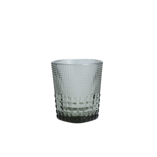 Fortessa Malcolm Double Old Fashioned Cocktail Glass 6 Pack, 11.5-Ounce, Smoke Gray