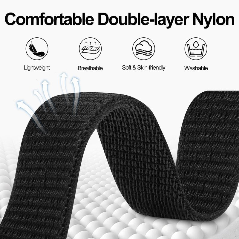 Oanux 22mm Sport Ankle/Arm Band Compatible with Amazfit Helio, Quick Release Breathable Nylon Bicep Strap Replacement for Garmin Venu 3/Venu 4 45mm/Venu 2/Vivoactive 4 & Forerunner 570-47mm/265/255