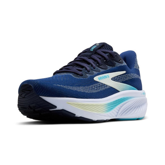 Brooks Women’s Ghost 17 Neutral Running Shoe - Navy/Green/Turquoise - 9 Medium