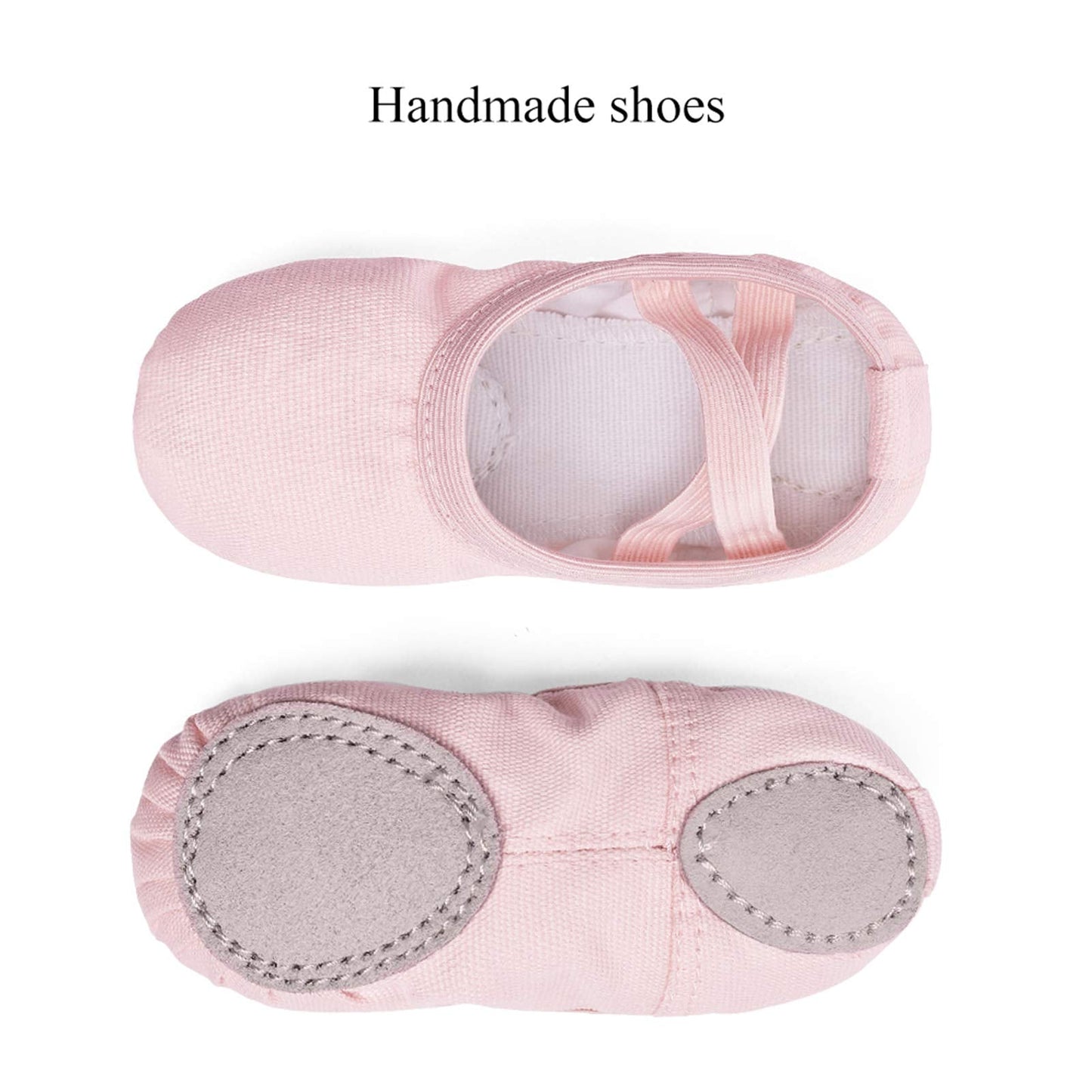 Stelle Canvas Ballet Shoes Toddler Girls Ballet Slippers No-Tie Boys Dance Shoes(Ballet Pink,11ML)