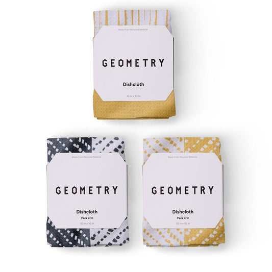 GEOMETRY Kitchen Dish Cloths - Quick Dry Dishcloths for Kitchen - Premium Dish Rags with Geoweave - 3-Pack Set This and That