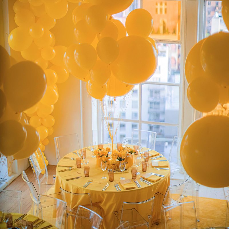 PartyWoo Mustard Yellow Balloons 4pcs 36 Inch Yellow Fall Balloons for Birthday Graduation Gender Reveal Engagement Baby Shower Bee Summer Sunflower Little Cutie Lemon Party Decorations Yellow-Y10