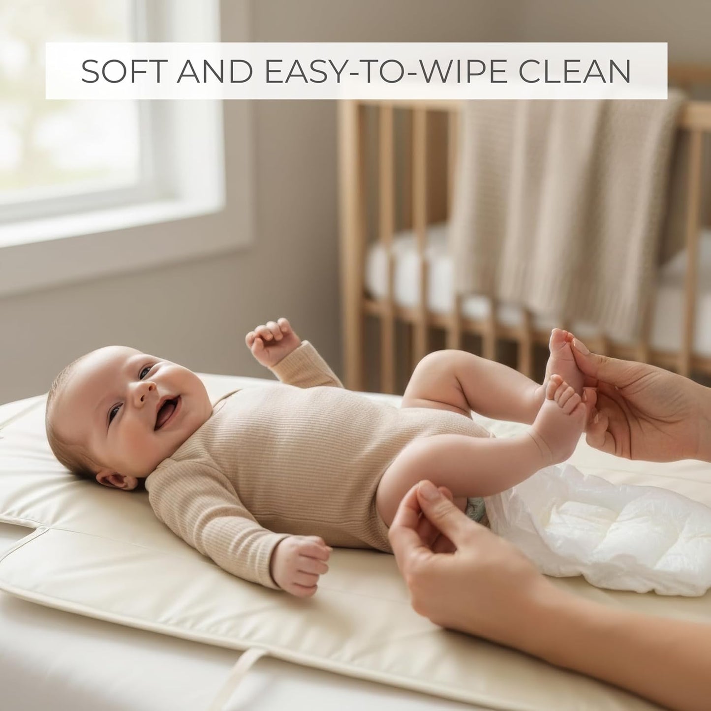 Skiennix Portable Diaper Changing Pad - Soft, Easy-to-Clean Mat for Babies | Lightweight & Foldable for Travel