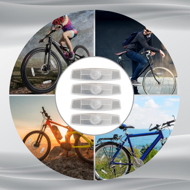 ZHLKHIOP Bike Wheel Reflectors, 8 PCS Bicycle Spoke Reflectors for Enhanced Night Visibility, 11.5 x 2.7 cm Universal Fit Reflectors for Bike Wheels