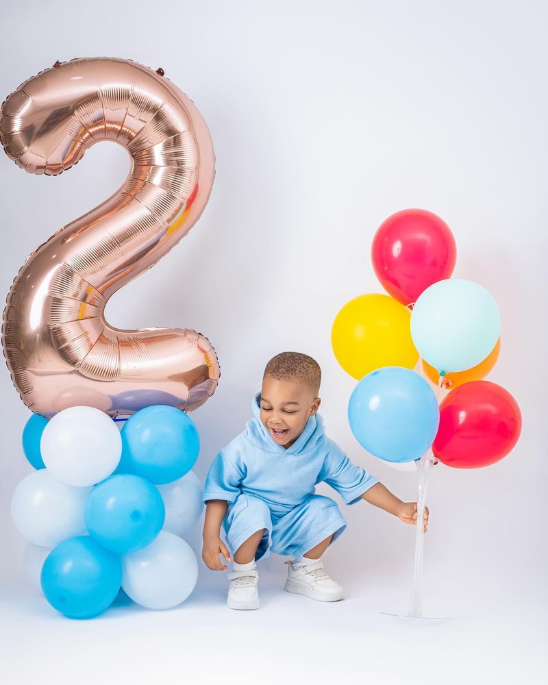 Rose Gold Number 8 Balloon 40 Inch, 8th Birthday Party Decorations for Children, Giant 8 Foil Balloon for Party Supplies