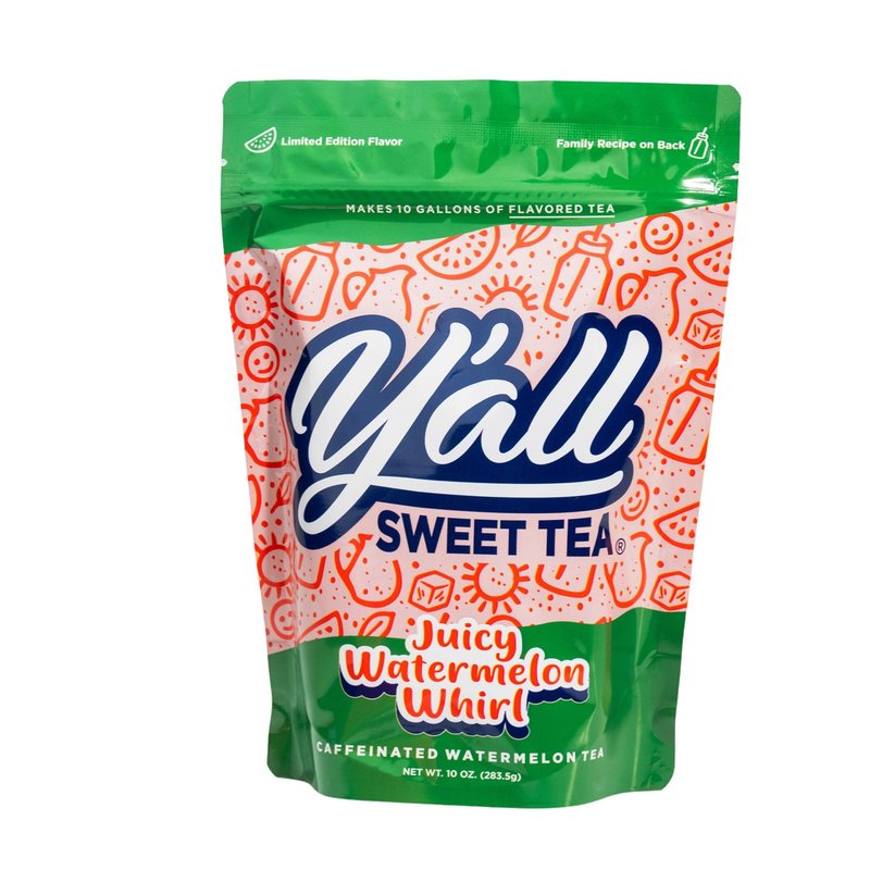 Y'all Sweet Tea - Watermelon Flavored Iced Tea Bags One Gallon Size in 10 Gallons Per Pack Quick Brew Southern Ice Tea with Juicy Watermelon Flavor | As Seen on Shark Tank (Caffeinated)