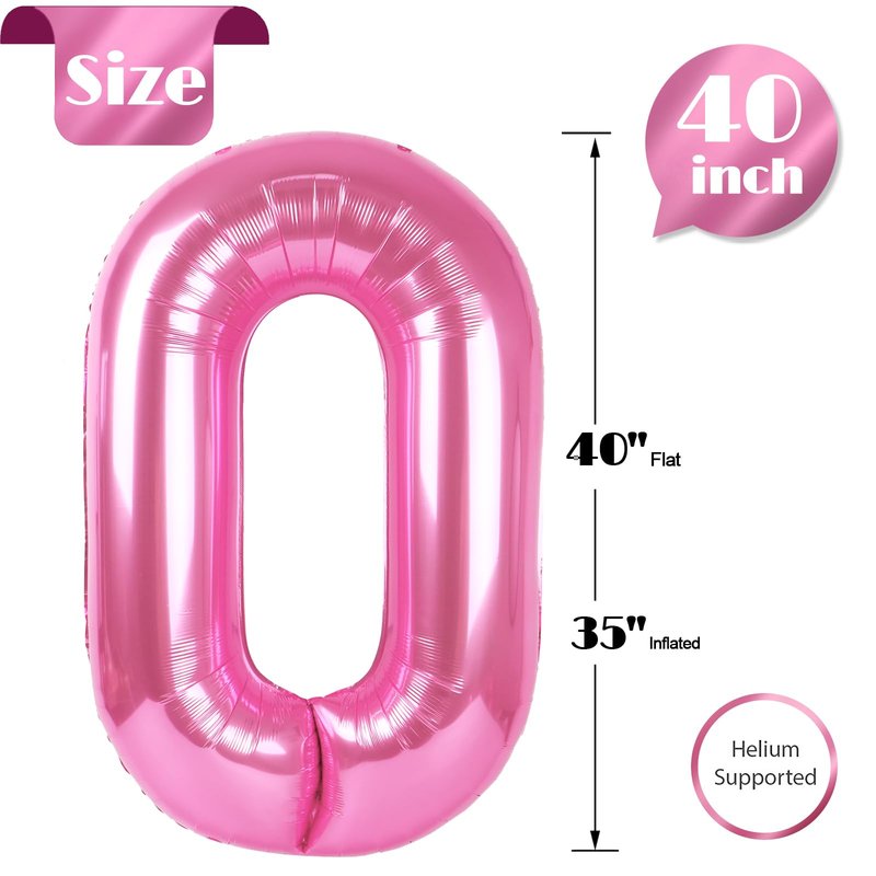 Pink Number 21 Balloons 40 inch, 21 Number Balloons, 21st Birthday Decorations, 21 Year Old Women Pink Party Supplies