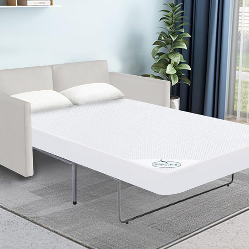 Full Terry Mattress Protector by Sleeper Sofa - Waterproof, Ultra Soft & Breathable, Fits 54''×72'' Up to 8'' Depth