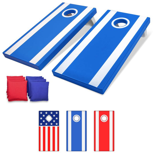 GoSports 4 ft x 2 ft All Weather Outdoor Cornhole Game Set - Heavy-Duty Plastic Weatherproof Boards Includes 8 Bean Bags & Game Rules