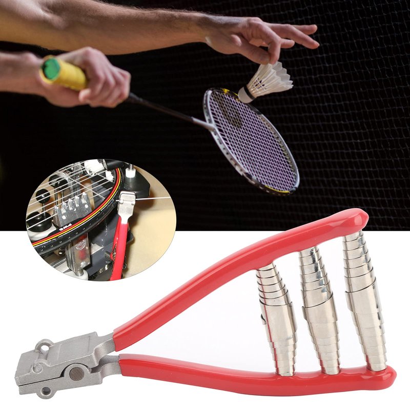 Tennis Starting Clamp, Tennis Racket Stringing Tool, Aluminum + Plastic Badminton Racket Starting Stringing Clamp Tennis Racket 3 Spring Starter Stringing Tool