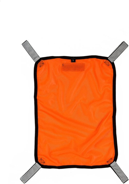 High Visibility Blaze Orange Safety Panel with Reflective Strips for Hunting & Outdoors