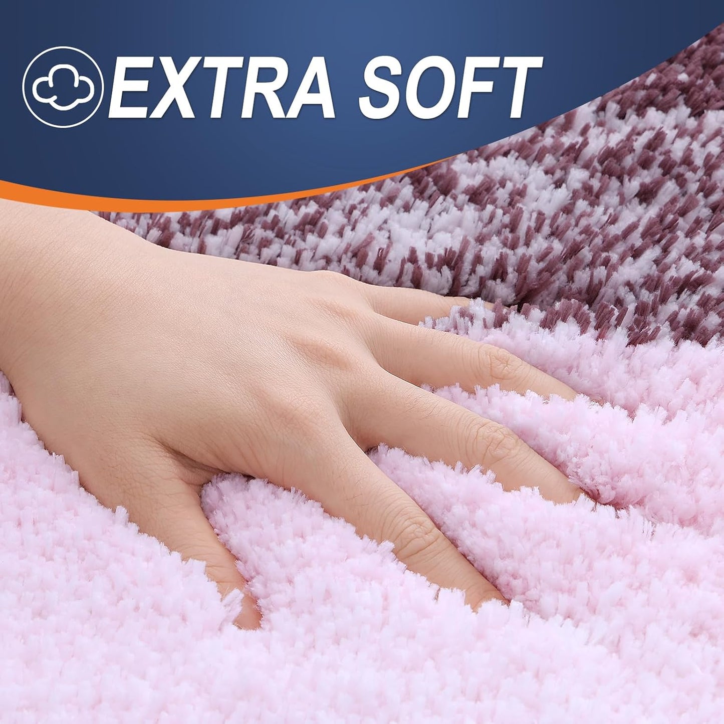 OLANLY Large Bathroom Rugs - Extra Soft Absorbent Microfiber Mat 40x24 | Quick Dry & Machine Washable, Mauve