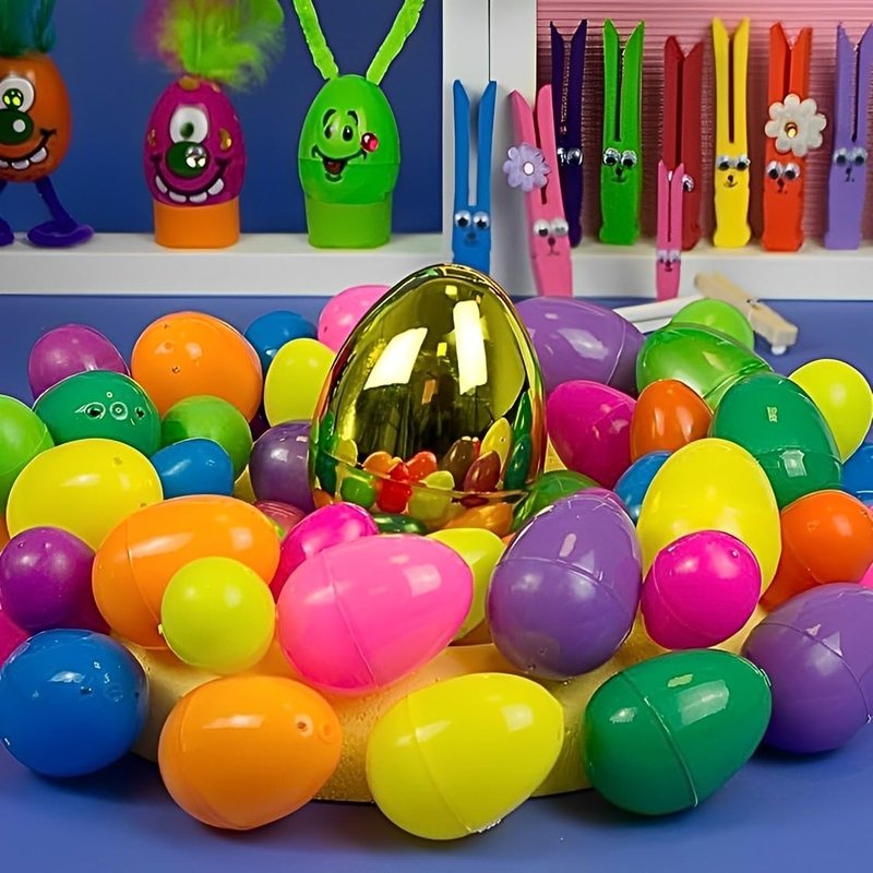 Golden Easter Egg - 4" (1 Count) - Premium Plastic Quality for Unforgettable Celebrations & Surprises