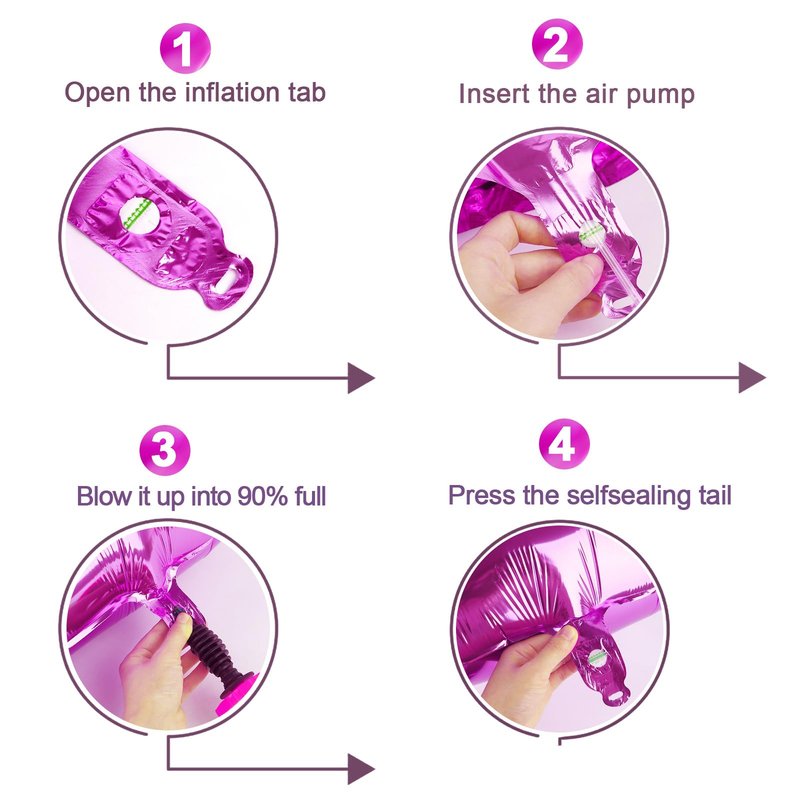 Rosy Purple 2 Balloon, Number Balloons 40 Inch, 2nd Balloon Number Birthday Decorations, Second Two Birthday Party Supplies, Number 2 Balloon