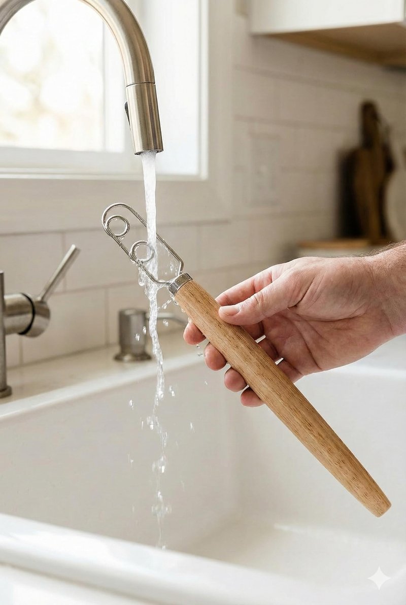 Sourdough Starter Stirring Hook and Dough Whisk | Small Size to Fit in Jars | Improve the Mixing Standard Of Your Starter For Better Baking Results | New England Sourdough Starter Co.
