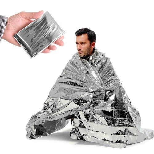 Emergency Mylar Thermal Blankets - Waterproof Survival Gear for First Aid Kits (Pack of 10)