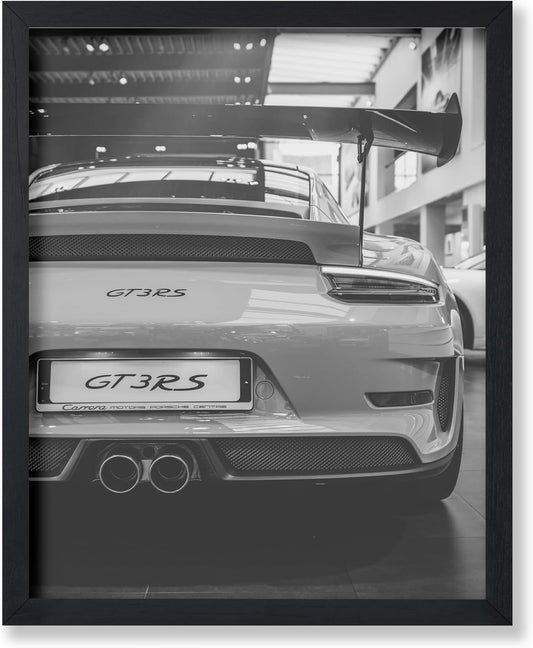 Poster Master Luxury Car Print - Black and White Automobile Photography - 8x10 Unframed Wall Art