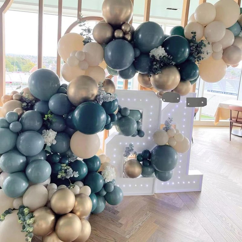 PartyWoo Slate Blue Balloons 50pcs 12 Inch Navy Dusty Blue Boho Neutral Balloons for Wedding Anniversary Gender Reveal Baby Shower Graduation Jungle Ocean Birthday Party Decorations Blue-F36