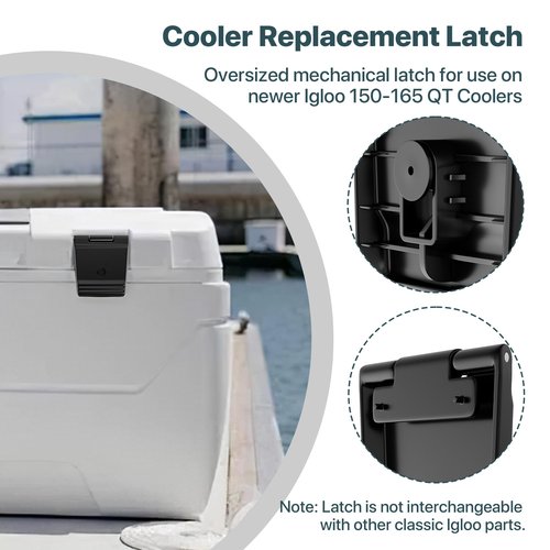 Cooler Oversized Mechanical Latch Kit Compatible with 150-165 QT Coolers, High Strength Cooler Latch Replacement Parts,Cooler Latch Posts and Screws -2 Pack