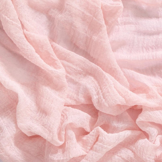 Socomi Pink Gauze Summer Cheesecloth Table Runner Blush 120 Inch Rustic Boho Cheese Cloth Runner for Wedding Party Baby Bridal Shower Centerpiece Decor Holiday Home Decorations