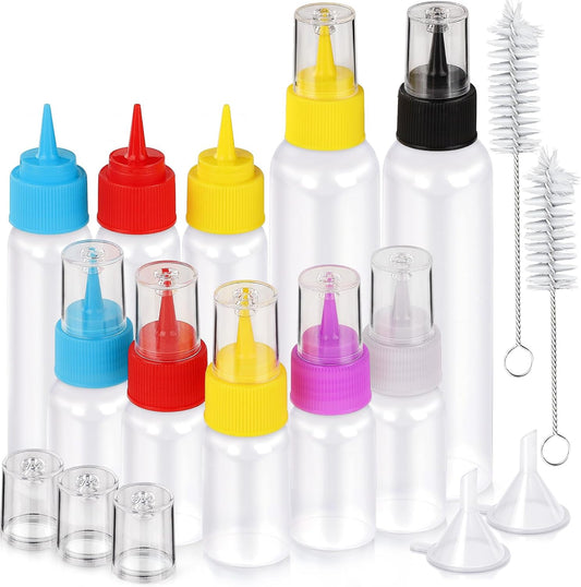 YGDZ Icing Bottle Set - 10 PCS Squeeze Bottles for Cookie Decorating | Easy Squeeze, 1-4 Ounce Sizes