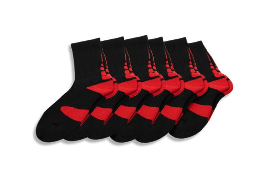 VNG Cushioned Athletic Crew Socks for Men Sizes 9-12, Light Compression Secure Fit Moisture-Wicking Sports Performance, 85% Cotton