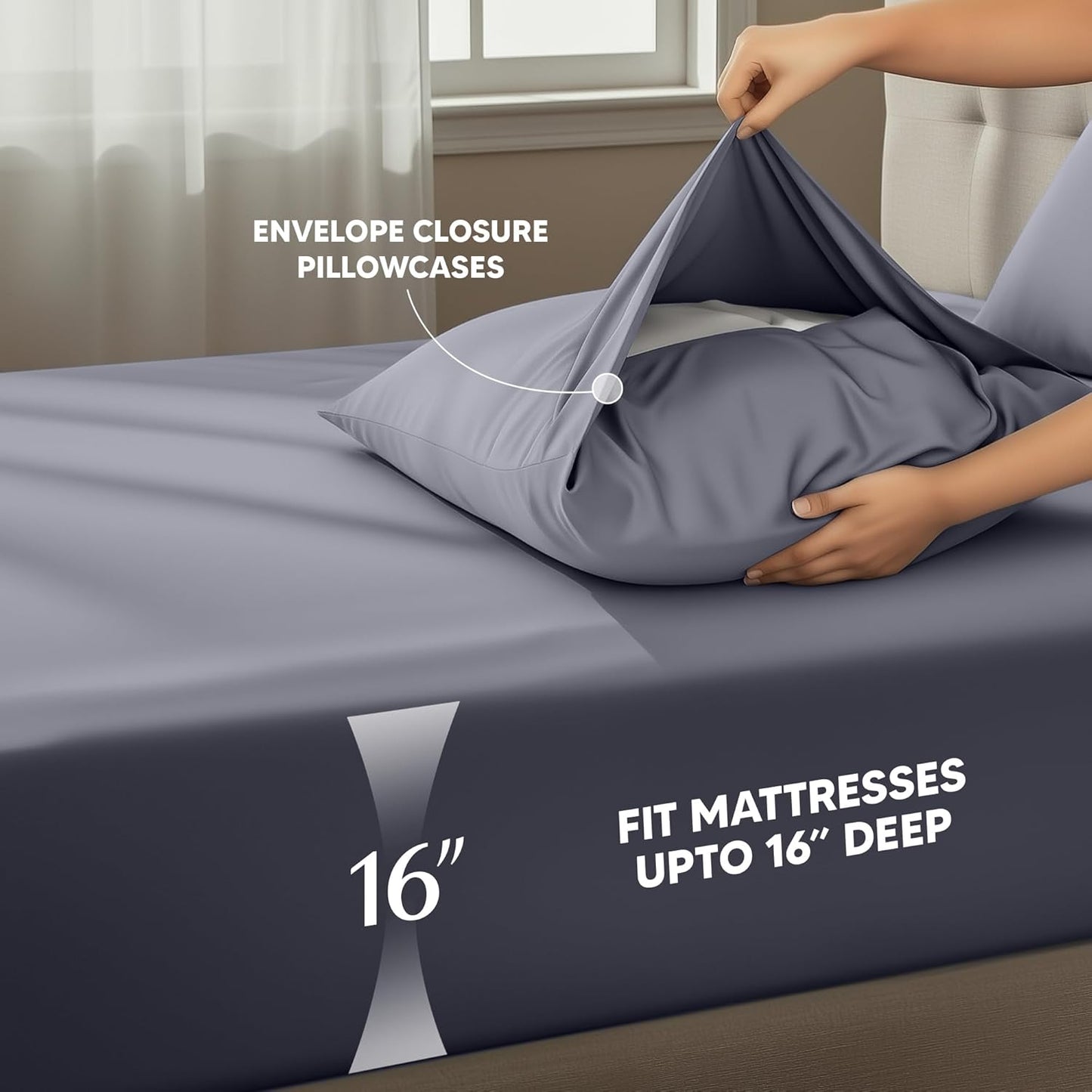 Utopia Bedding California King Sheet Set - Soft & Breathable 4-Piece Microfiber in Grey | Oeko Tex Certified