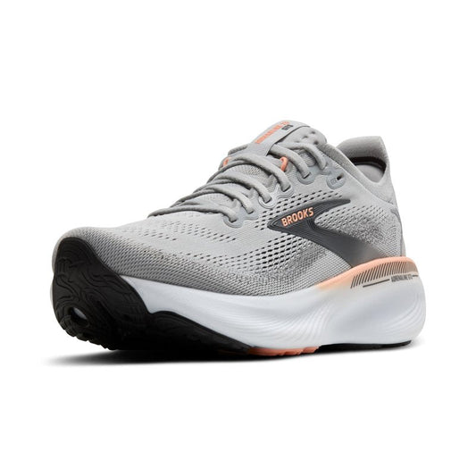 Brooks Women’s Adrenaline GTS 25 Supportive Running & Walking Shoe - Grey/Blackened Pearl/Coral - 5.5 Medium