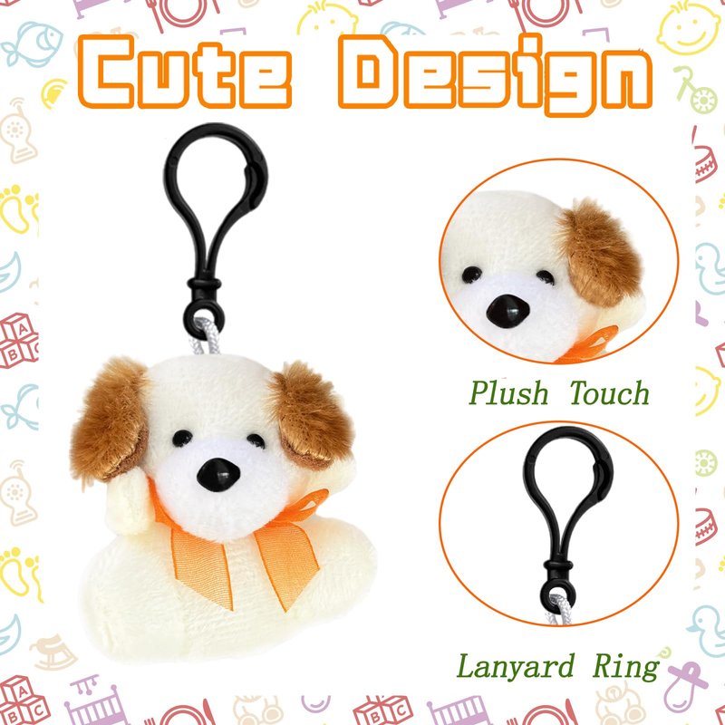 Jnnzzggu 30 PCS Mini Plush Toys,Cute Stuffed Animals Plush Keychain Set,Animals Toys for Kids,Easter Basket Stuffers,Party Favors,Classroom Gift