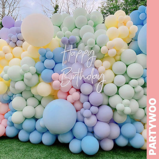 PartyWoo Pastel Balloons 66pcs 12 Inch Pastel Rainbow Latex Balloons for Baby Shower Gender Reveal Engagement Bachelorette Easter Bridal Shower Anniversary Retirement Birthday Party Decorations