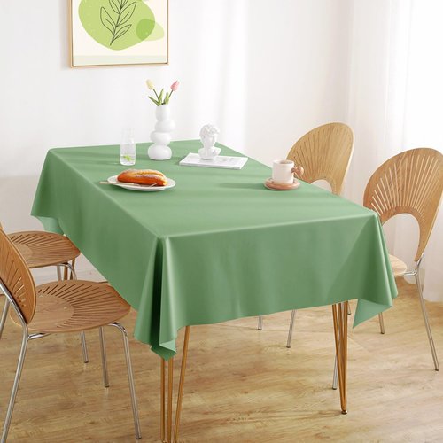 FAGNBED 4 Pack Sage Green Disposable Tablecloth, 54×108 Inches Waterproof Plastic Rectangle Table Cover, Leakproof & Sturdy Table Cloth for St Patricks Day, Picnic, Party Decoration