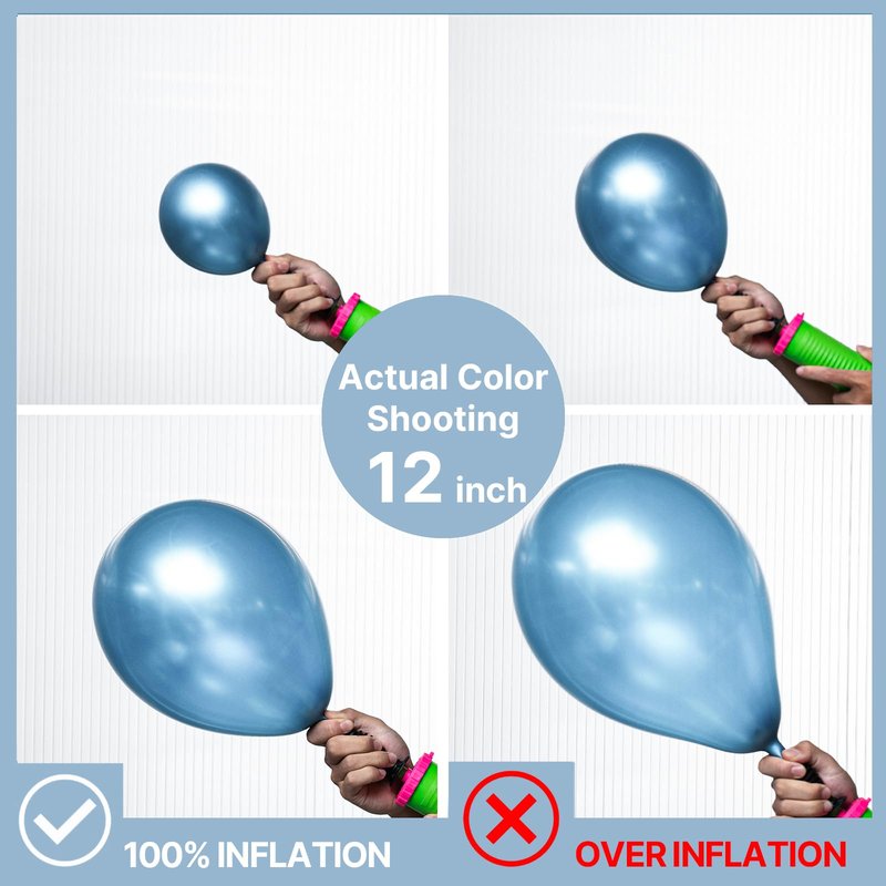 PartyWoo Metallic Light Blue Balloons 50 pcs 5 inch Metallic Baby Blue Small Mini Balloons for Graduation Wedding Baby Shower Gender Reveal Anniversary Birthday Party Decorations Blue-G119