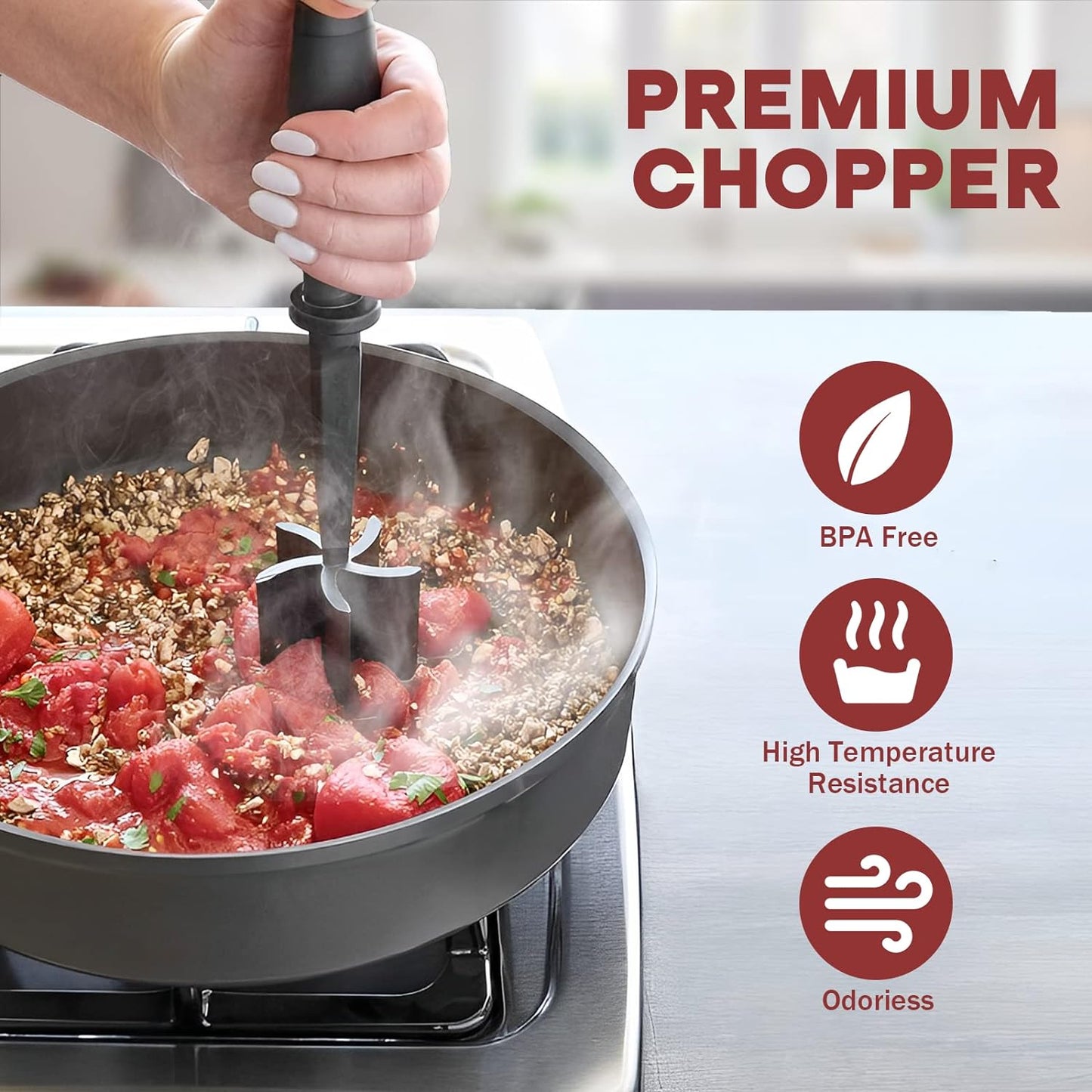 Skiennix Black Meat Chopper - 15oz Mini Blue Bacon Grease Container for Easy Cooking Cleanup