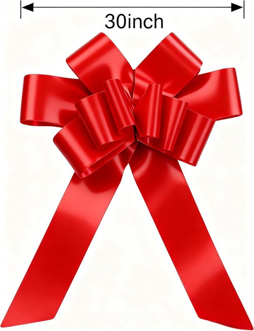 GYDbow 30 Inch Giant Red Car Bow - Extra Large Pull Bow for New Car Gifts & Celebrations