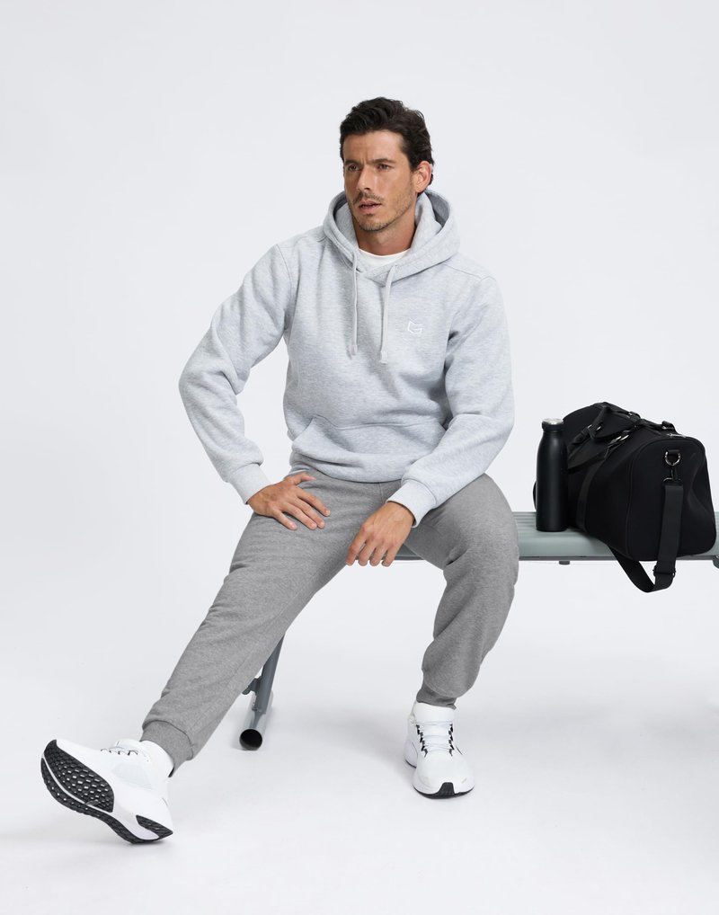 G Gradual Men's Cotton Fleece Lined Joggers with Zipper Pockets Athletic Running Workout Gym Sweatpants Winter Warm Pants