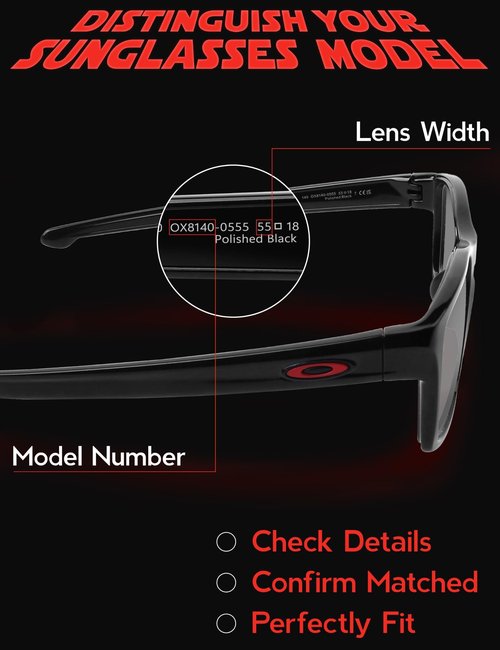 Fiskr Polarized Clip-On Sunglasses Flip Up Anti-Glare UV Protection Glasses for Oakley Litebeam OX8140 55mm - Compact Fit - Fire Red