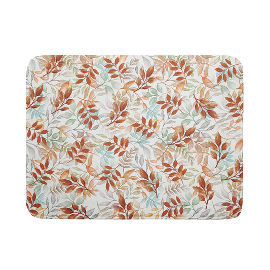 Fall Dish Drying Mat for Kitchen Counter 18x24 Burnt Orange Leaves Autumn Harvest Theme Thanksgiving Absorbent Reversible Microfiber Drying Mats Kitchen Countertop Protector Dishes Drainer Pad