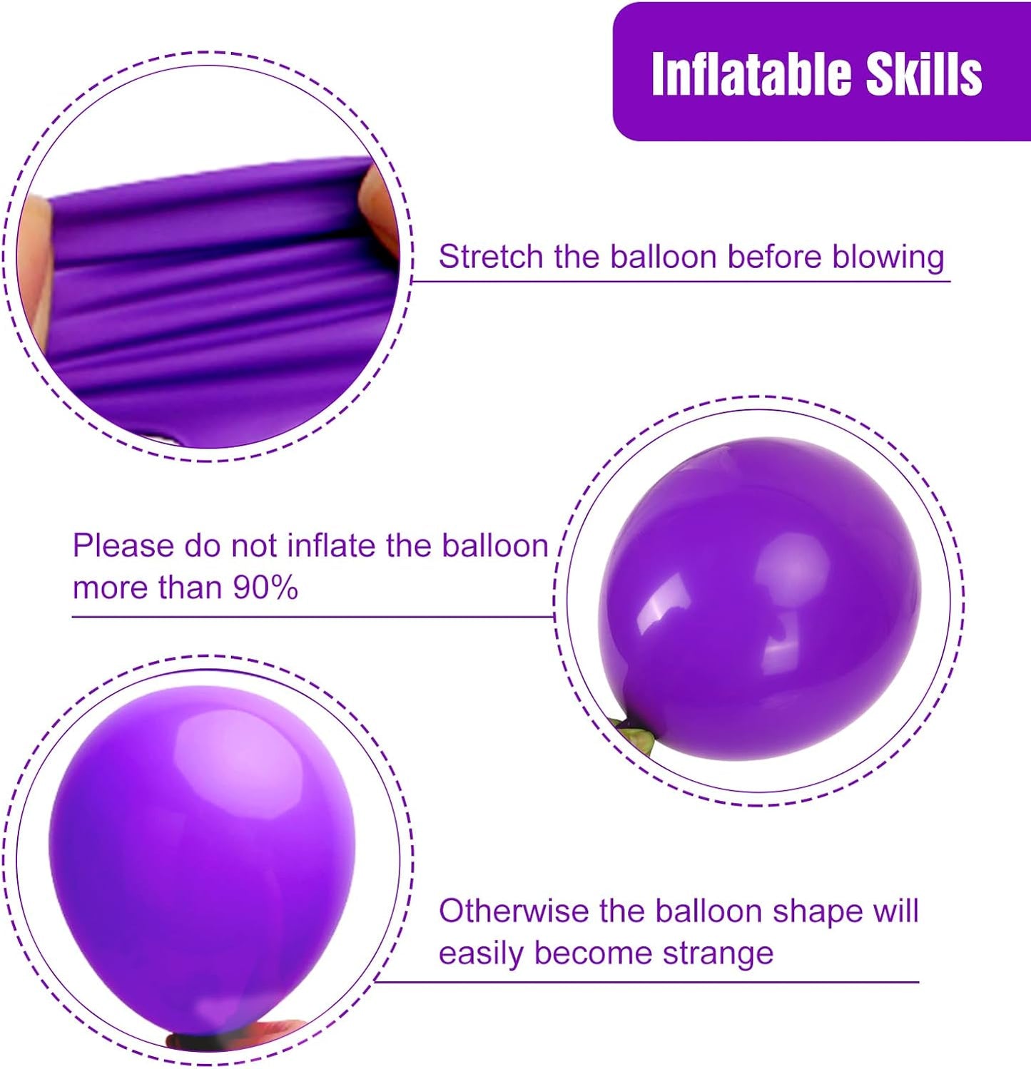 RUBFAC Dark Purple Balloon Set - 154 Pcs in Various Sizes for Parties & Celebrations | Arch Kit & Garland
