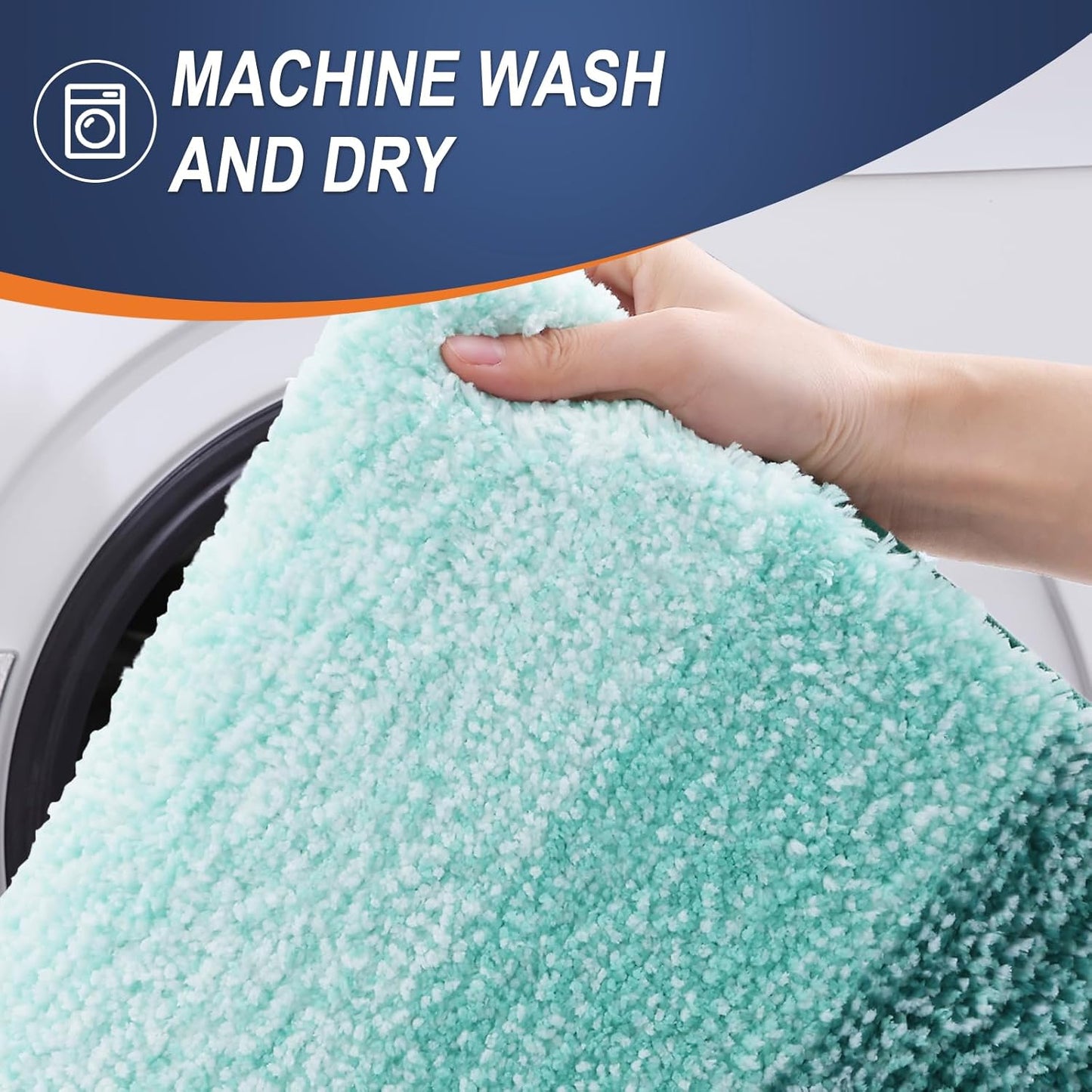 OLANLY Bathroom Rugs - Extra Soft Microfiber Mat | Quick-Dry, Washable, 34x21, Blackish Green