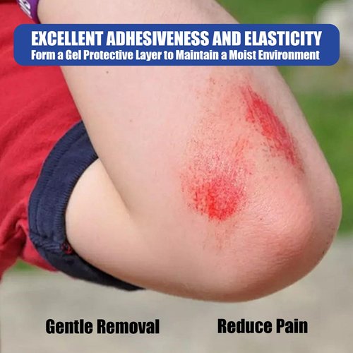 EASETEC 4"x4" Hydrocolloid Bandages 20 Packs, Thin Self-Adhesive Hydrocolloid Wound Dressing, Waterproof Patch for Bedsores, Ulcers & Surgical Incisions